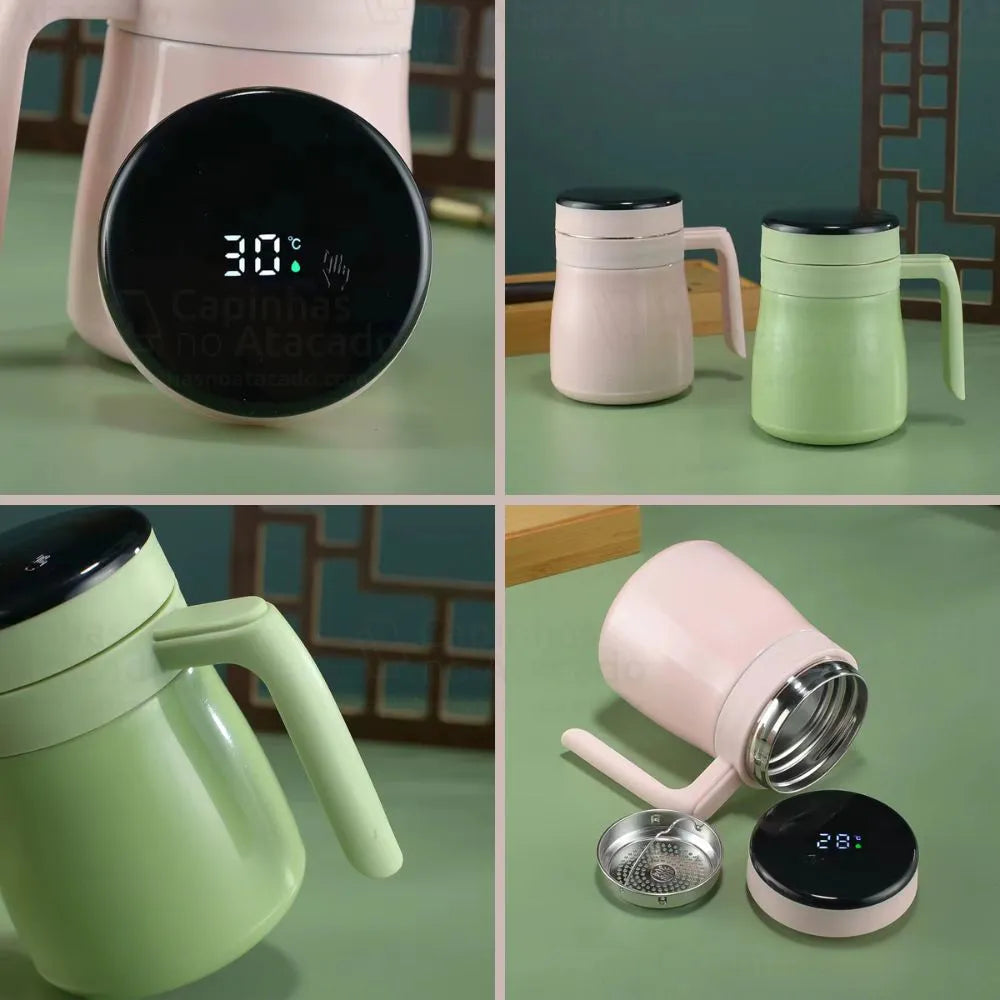Caneca Térmica WarmLED c/ Display de Temperatura 530ml - BM-P1737