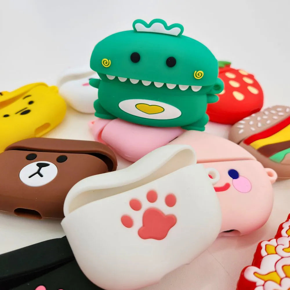 CAPA DE SILICONE 3D PARA AIRPODS PRO 3 GERAÇÃO