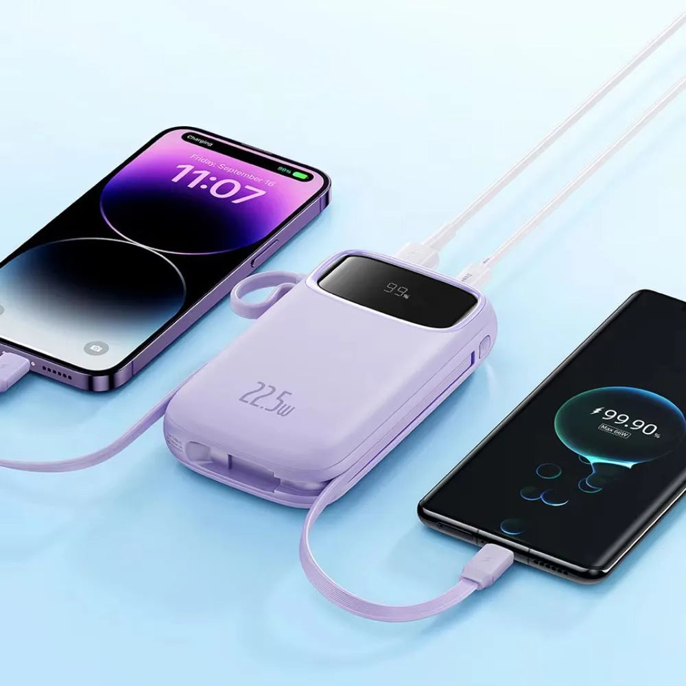 Carregador Portátil Power Bank Turbo 22.5W 10.000mAh - Lilás - Baseus