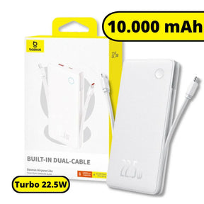 Carregador Portátil PowerBank Turbo 22.5W Airpow Lite 10.000mAh - Branco - Baseus