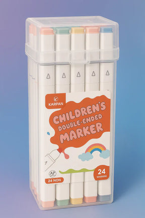 KIT 24 CANETINHAS MARCADORAS PONTAS DUPLA KA-2516