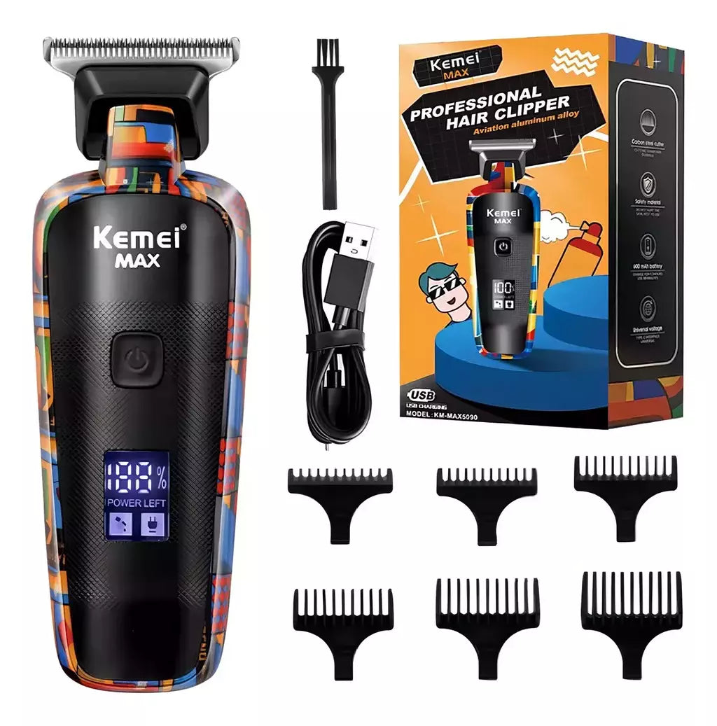 BARBEADOR ELÉTRICO PROFISSIONAL HAIR CLIPPER KM-MAX5090