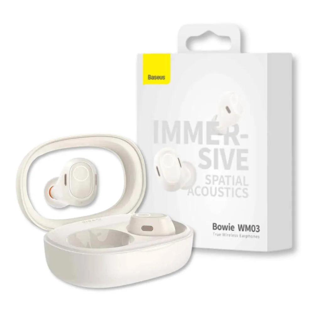 Fone de Ouvido Bluetooth TWS Bowie WM03 - Branco - Baseus