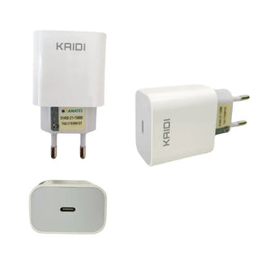 FONTE / CARREGADOR TURBO PD USB-C 20W - KAIDI - KD-108