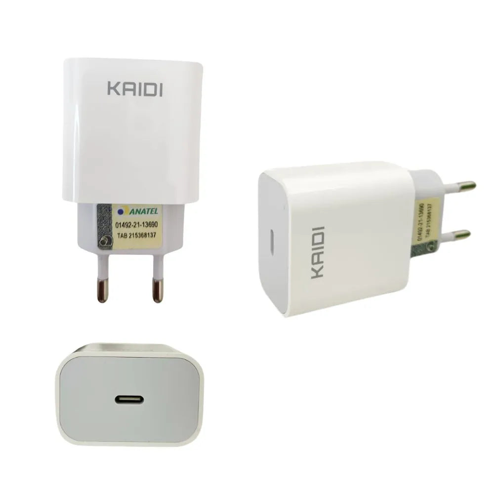 KIT CARREGADOR TURBO PD 20W USB-C + CABO - DANX