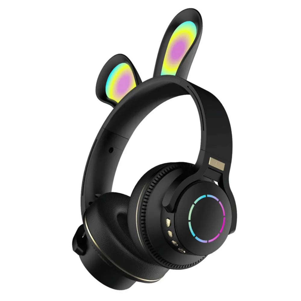 HEADPHONE BLUETOOTH C/ ORELHA DE COELHO E LUZES RGB - ALTOMEX - B-19-E