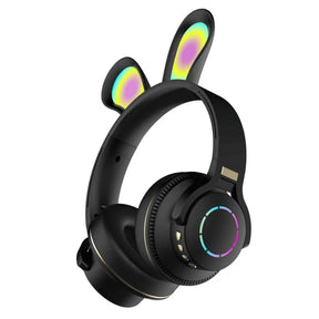 HEADPHONE BLUETOOTH C/ ORELHA DE COELHO E LUZES RGB - ALTOMEX - B-19-E