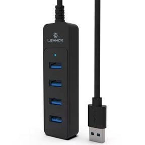 HUB USB 3.0 COM 4 PORTAS - LEHMOX - LEY-1835