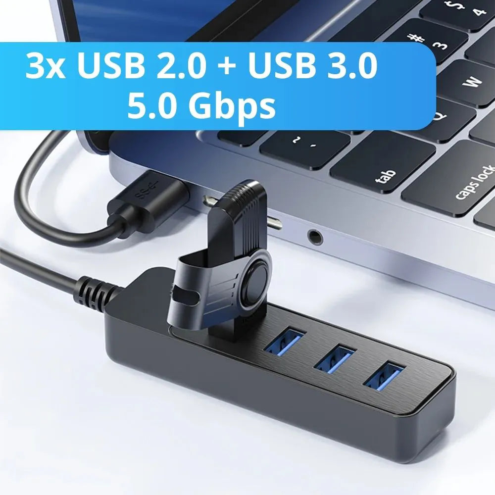 HUB USB 3.0 COM 4 PORTAS - LEHMOX - LEY-1835