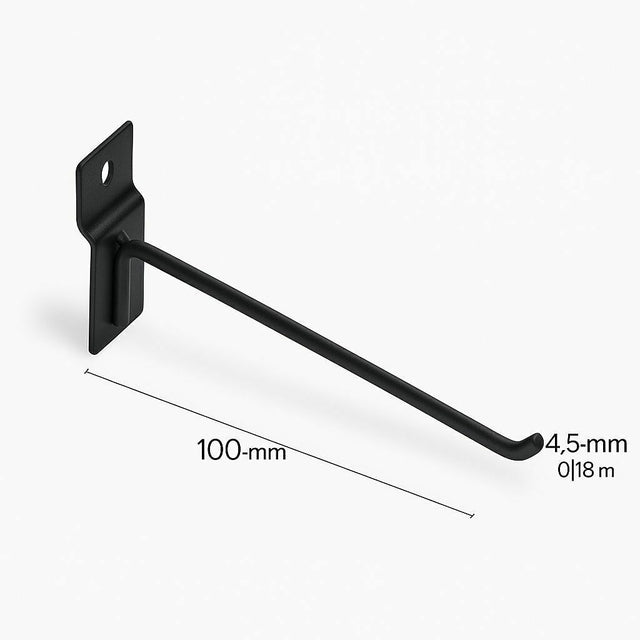 Gancho para Painel Canaletado 10cm — Kit com 100 Unidades