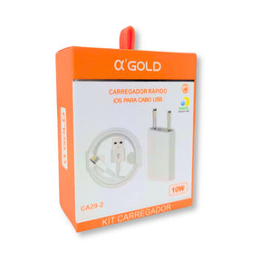 Kit Carregador 10W USB para Lightning - Agold - CA29-2