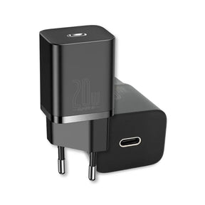 Kit Carregador Turbo PD 20W Super Si + Cabo Tipo-C para Lightning - Preto - Baseus