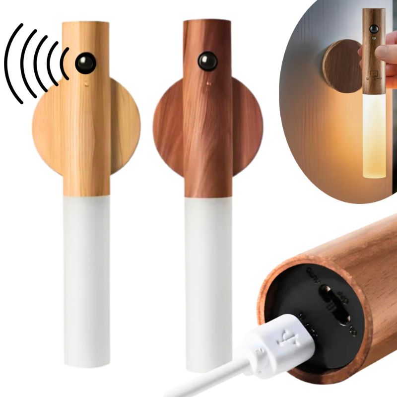 Luminária Bastão Luz LED Recarregável Sensor Movimento