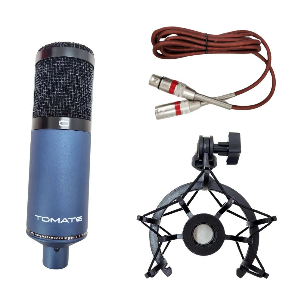 MICROFONE CONDENSADOR DE ESTÚDIO - TOMATE - MT-1048V