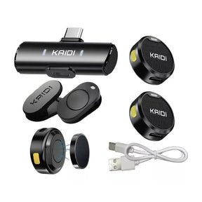 Microfone de Lapela Magnético s/ Fio Tipo-C- Kaidi - KMF4-C