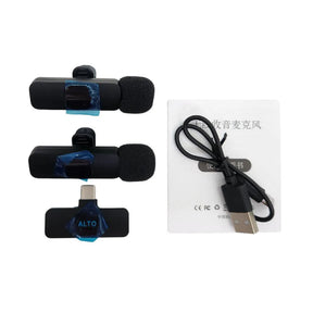 MICROFONE DE LAPELA SEM FIO 2 EM 1 - TIPO-C - K11-TY-2IN1