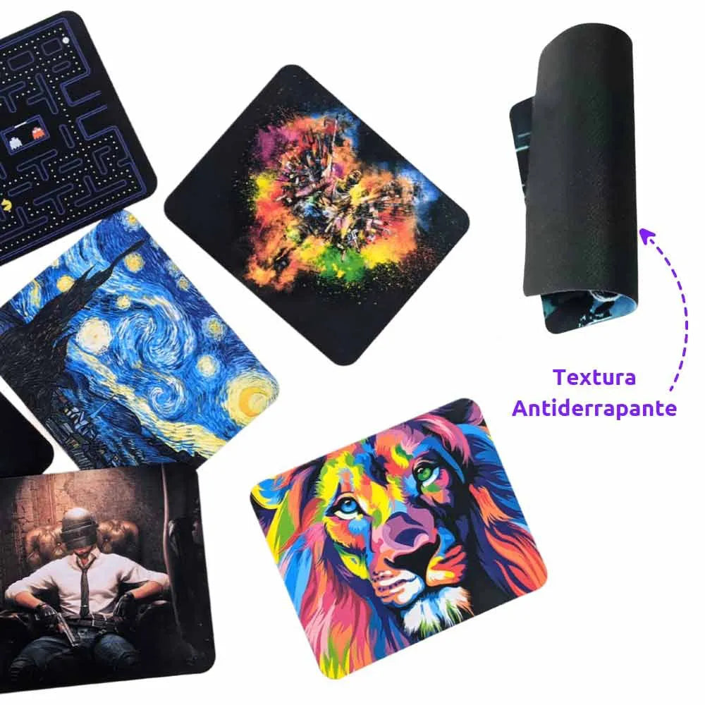 MOUSE PAD - 180X220X2MM - ESTAMPAS SORTIDAS - EXBOM - MP-2218