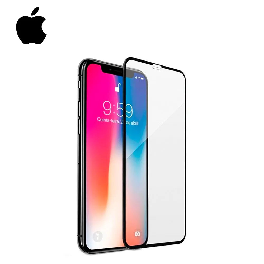 PELÍCULA DE VIDRO TEMPERADO 3D BORDA PRETA - APPLE