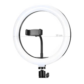 RING LIGHT 12" / 30CM C/ SUPORTE PARA CELULAR - OR-PL300