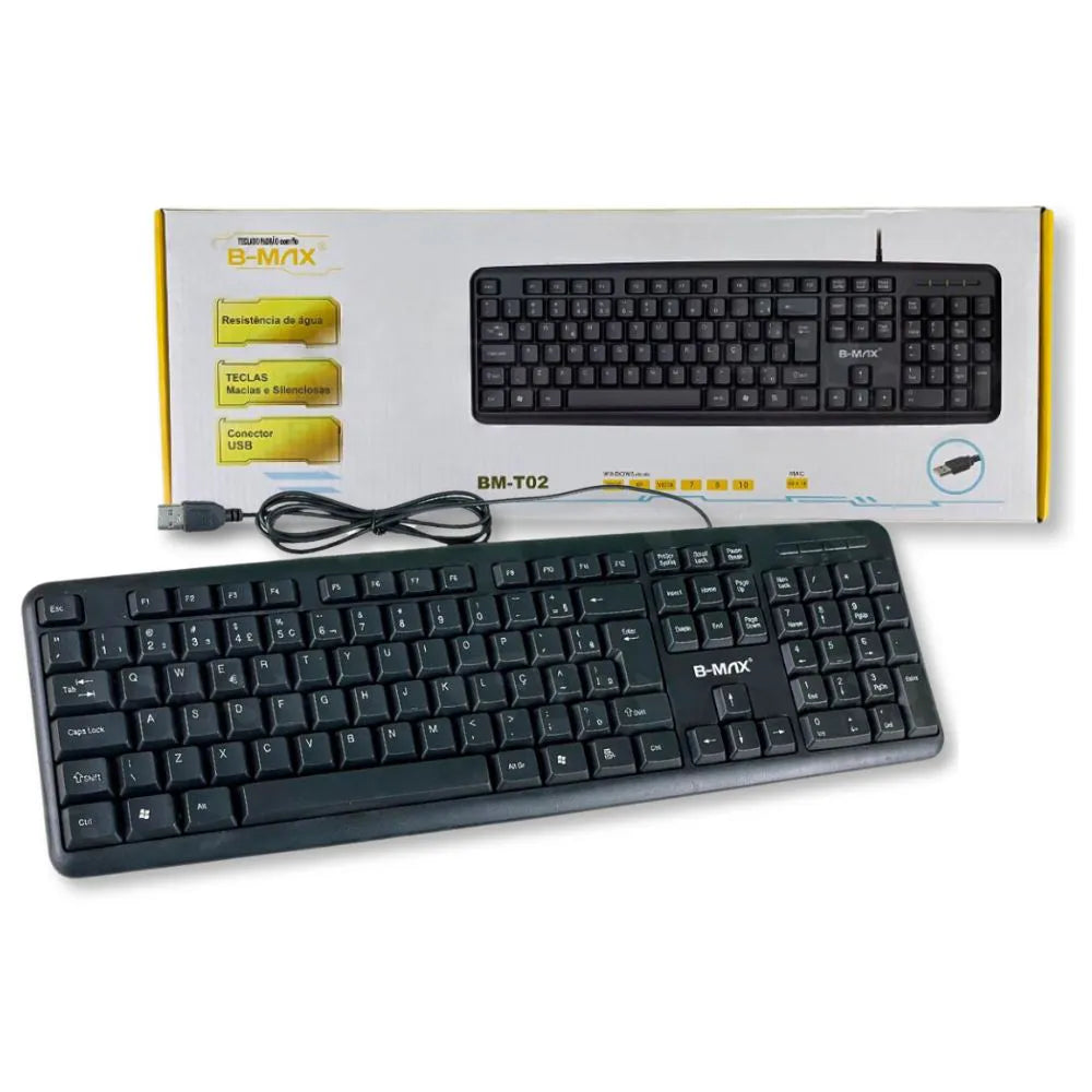 TECLADO USB 2.0 ABNT2 C/ FIO B-MAX- BM-T02