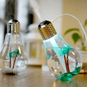 Umidificador e Aromatizador de Ar Luminária em Formato de Lampada